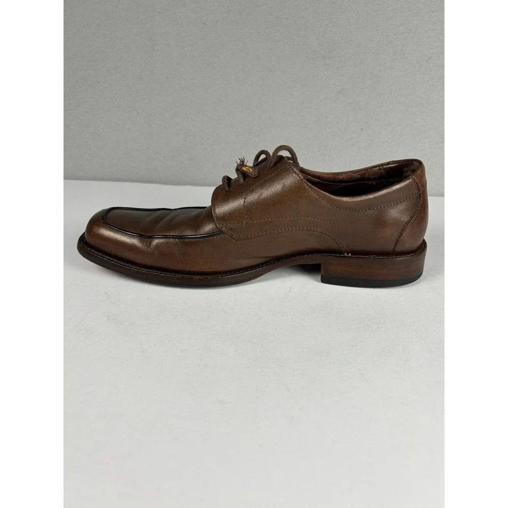 Johnston & Murphy 20-07816 Bicycle Toe Derby Dress Shoes 8M Brown Leather